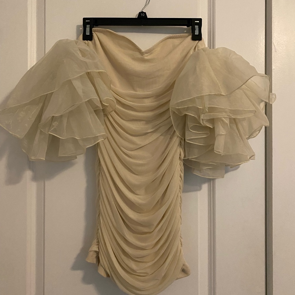 strapless fitted dress